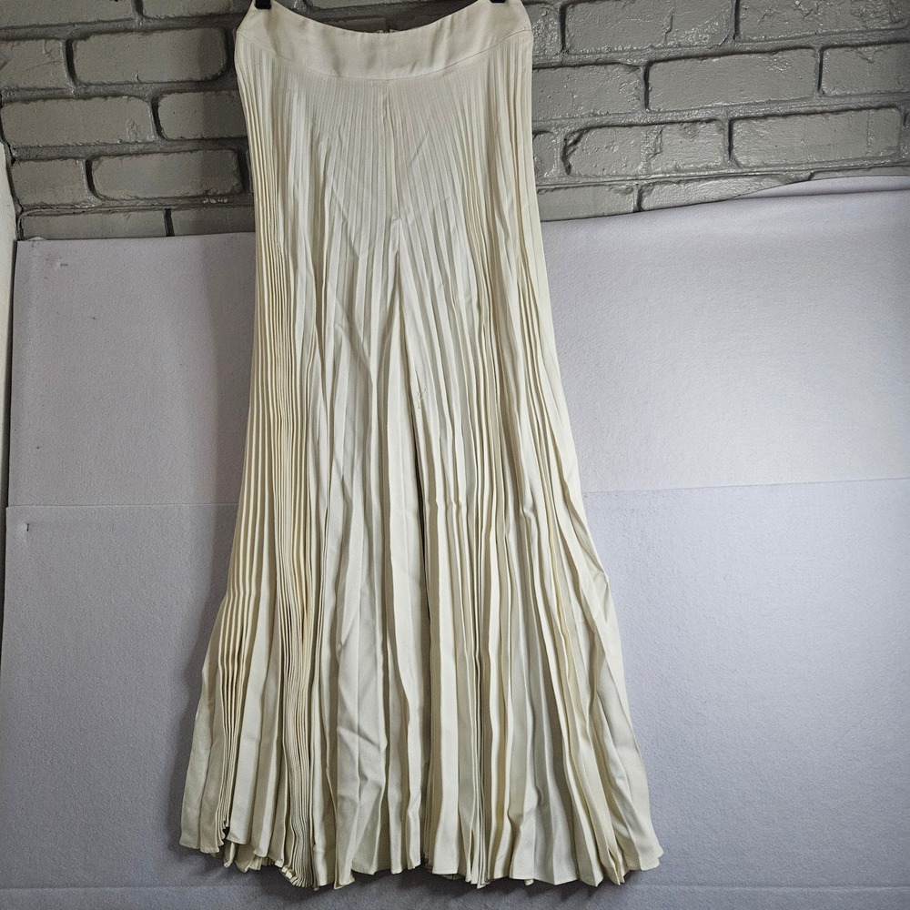 Vintage 60s Colt Orient Beaded Lace Tunic and Pleated Maxi Skirt Set Cream Green - Picture 8 of 13
